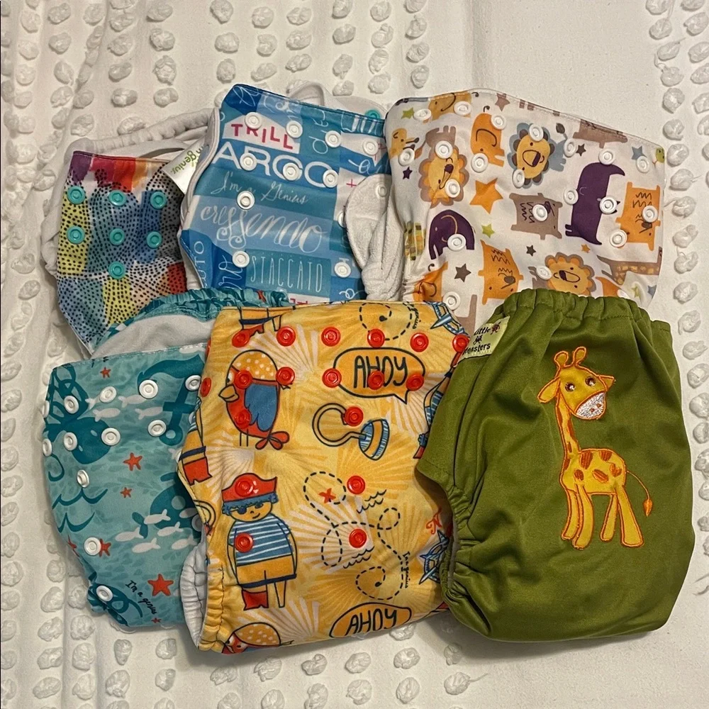 Colorful Kids Cloth Diapers Set (6)